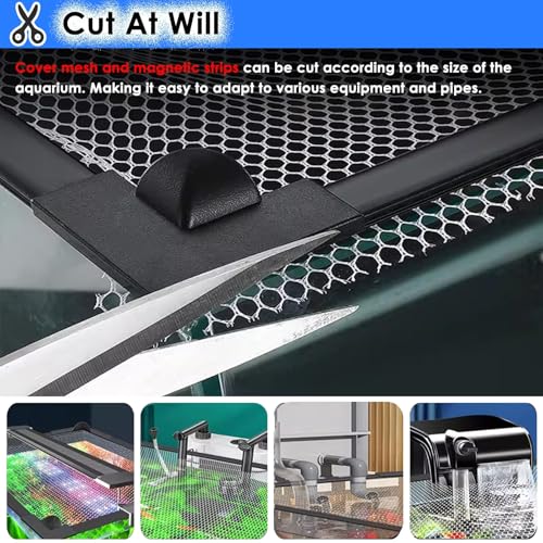 Aquarium Anti-Jump Net Cover (55.1" x 23.6") B373424