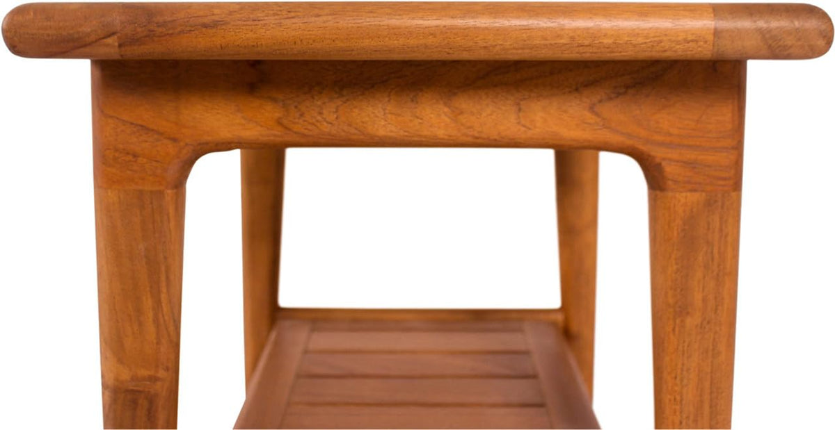 Teak Shower Bench with Shelf N6916