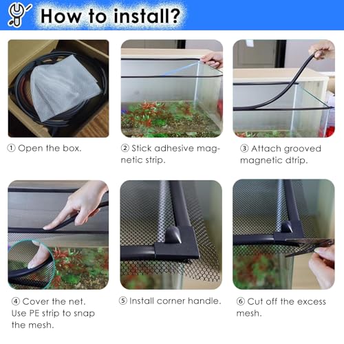 Aquarium Anti-Jump Net Cover (55.1" x 23.6") B373424