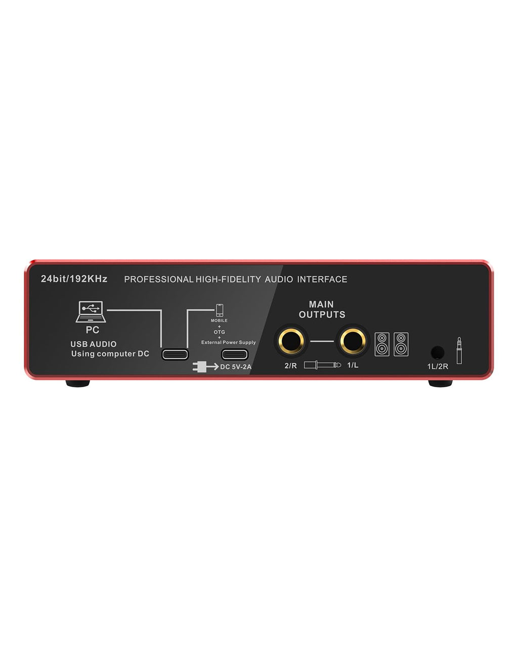 2X2 24-bit/192kHz Audio Interface with XLR/TRS Combo Input R780362