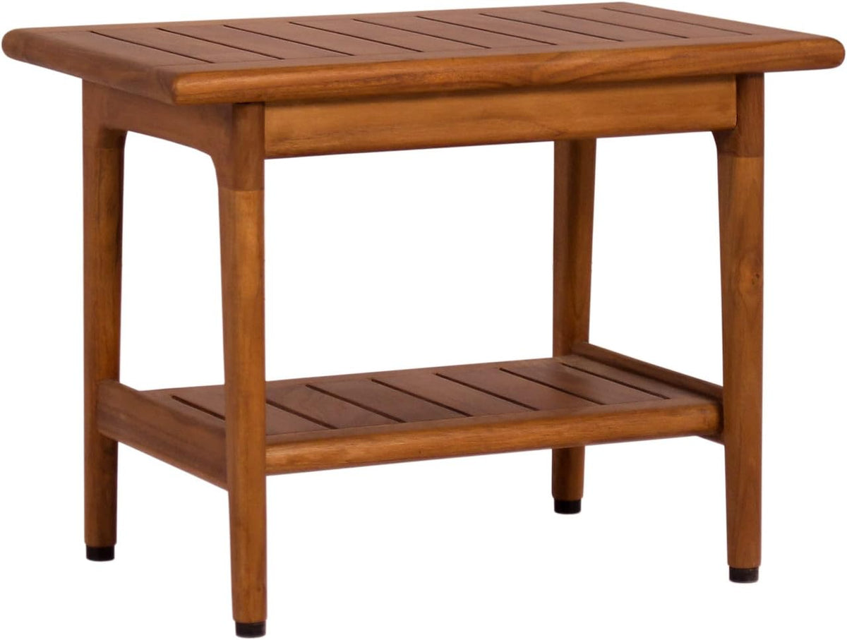 Teak Shower Bench with Shelf N6916