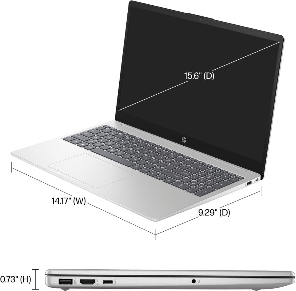 15.6" Touch-Screen Laptop, AMD Ryzen 5, 8GB DDR5, 512GB, Natural Silver Z895