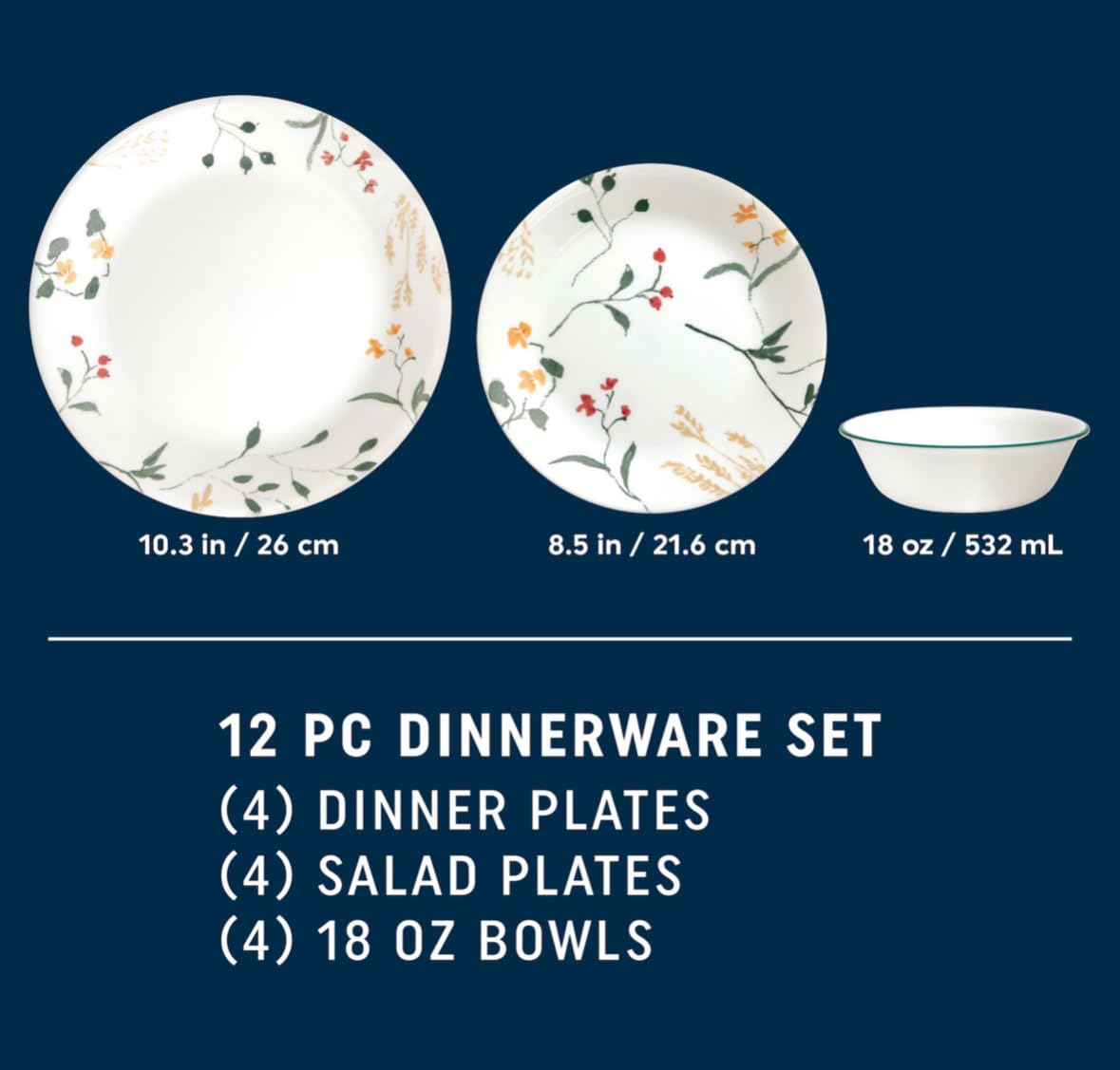 12-Piece Dinnerware Set B2832