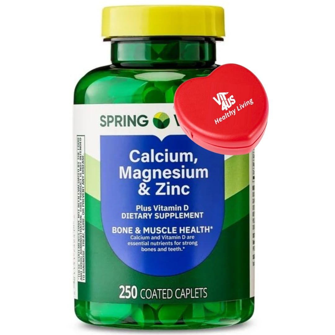 Calcium Magnesium Zinc Plus Vitamin D3 Caplets 250 Count Q892