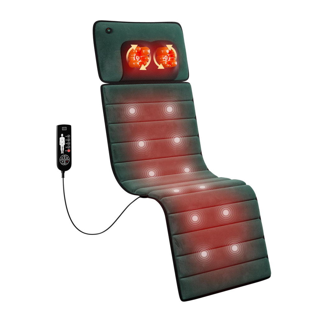 Full Body Massage Mat with Heat, 10 Motors, Detachable Massager Pad S569