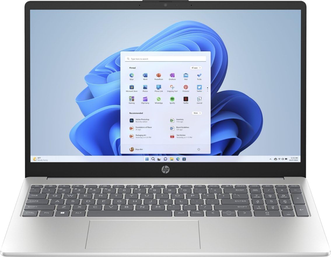 15.6" Touch-Screen Laptop, AMD Ryzen 5, 8GB DDR5, 512GB, Natural Silver Z895