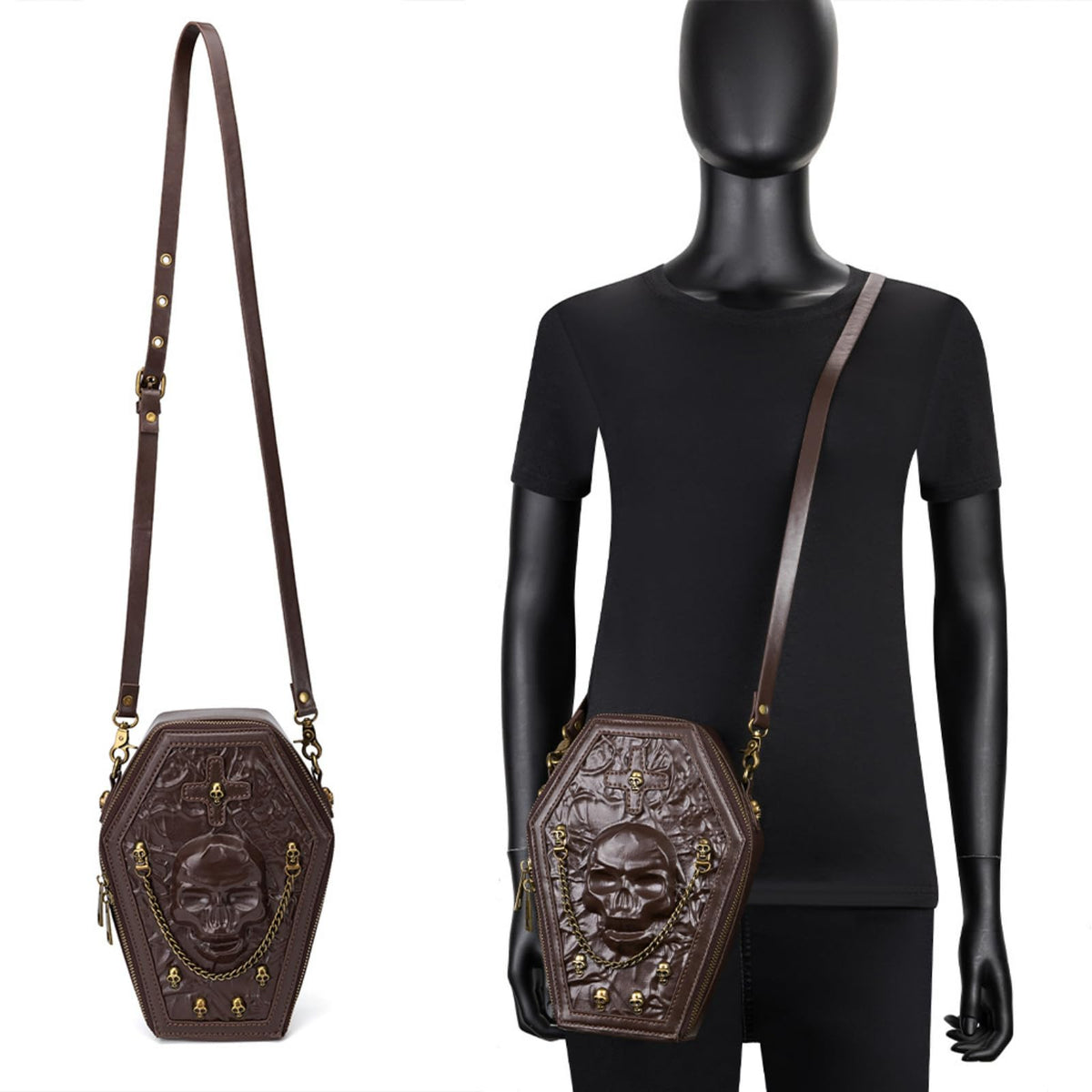 Crossbody Purse and Handbags Gothic Steampunk Retro Small Shoulder Bag P8667