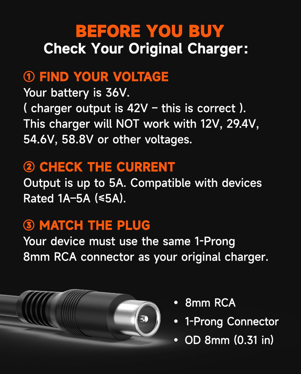 42V 5A Scooter Lithium Battery Charger J4202