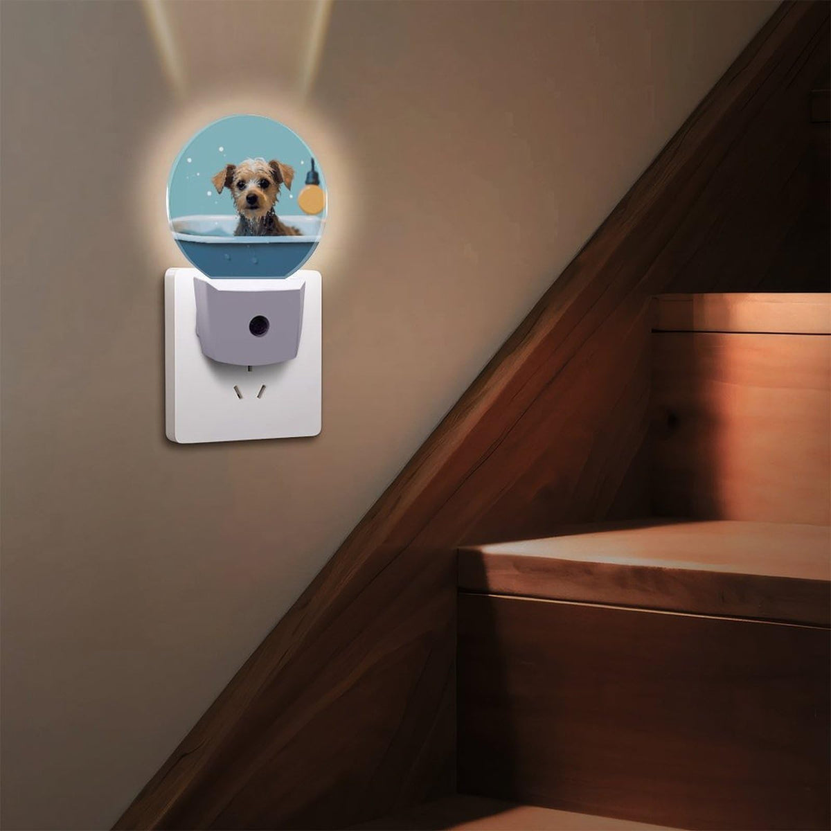 Dog in Bathtub Night Light Smart Sensor I50468