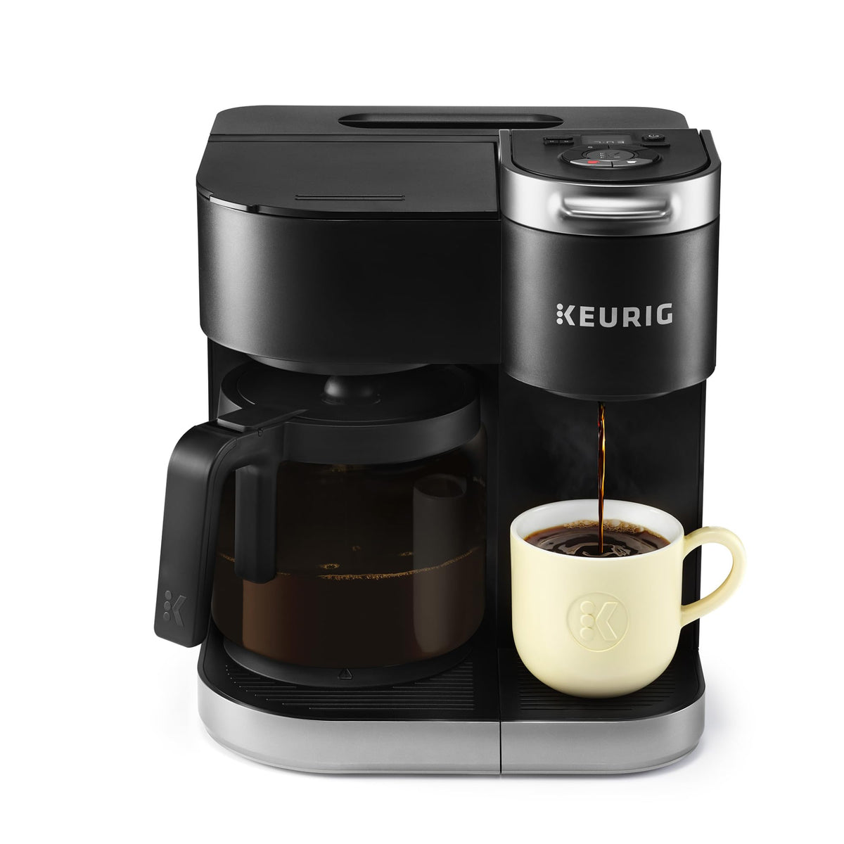 Single Serve K-Cup Pod & Carafe Coffee Maker, Black O297