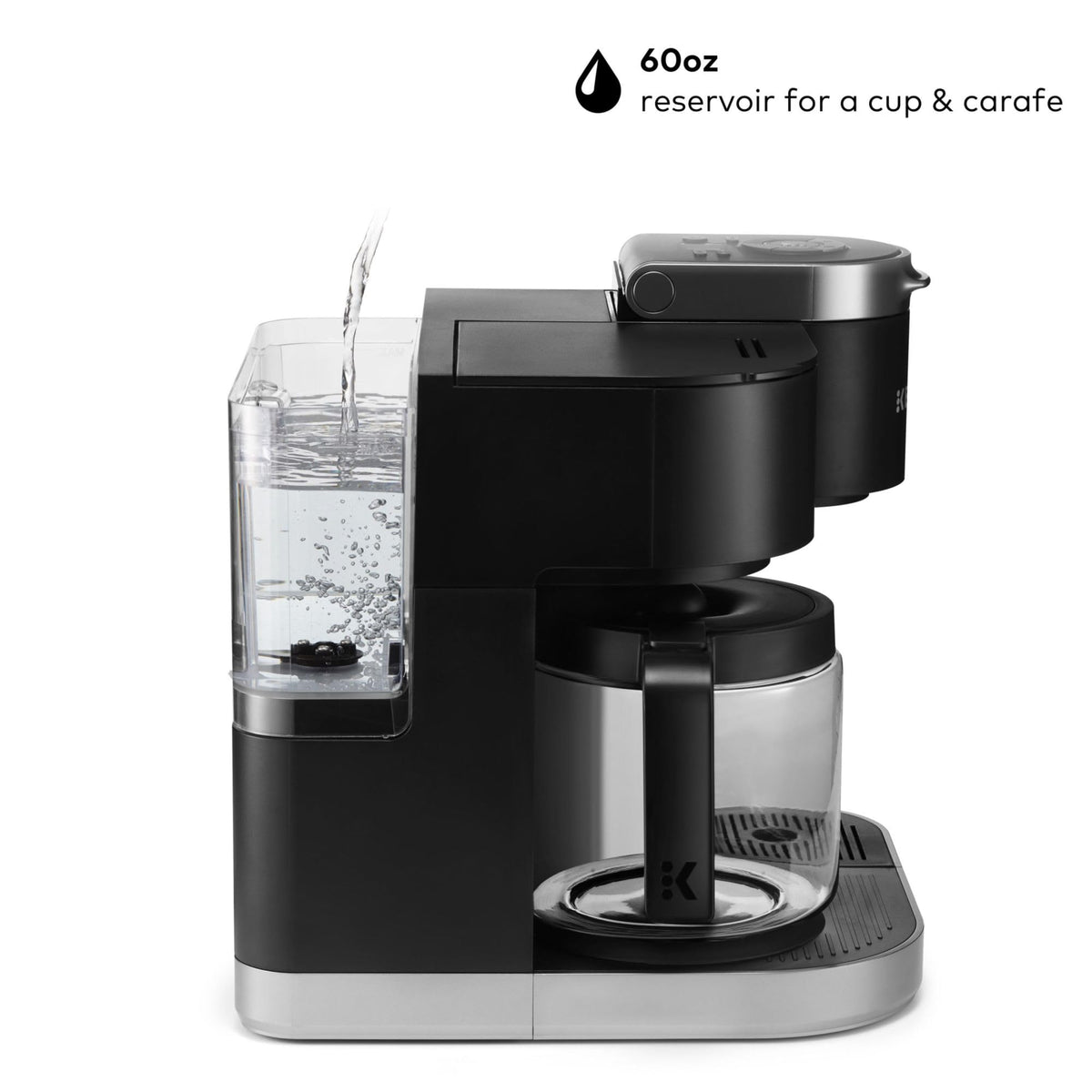 Single Serve K-Cup Pod & Carafe Coffee Maker, Black O297