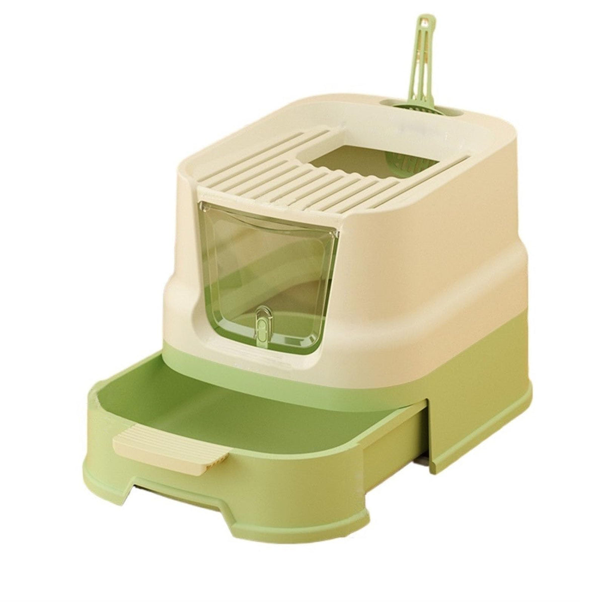 Large Top Entry Enclosed Cat Litter Box with Lid and Scoop M628