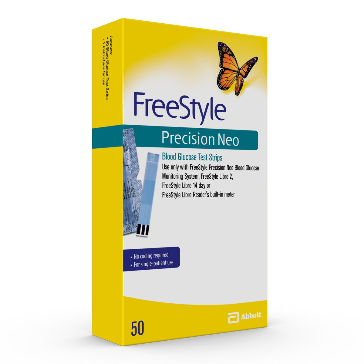 Blood Glucose Test Strips, 50 Strips Y103498