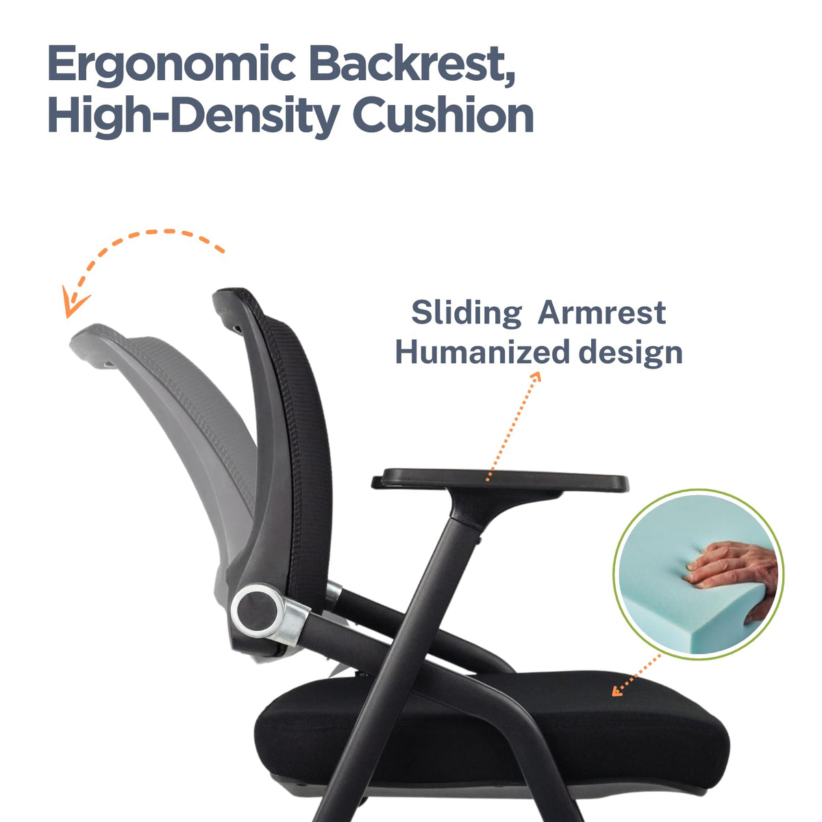 2 Pack Black Mesh Folding Office Chairs with Wheels R3173
