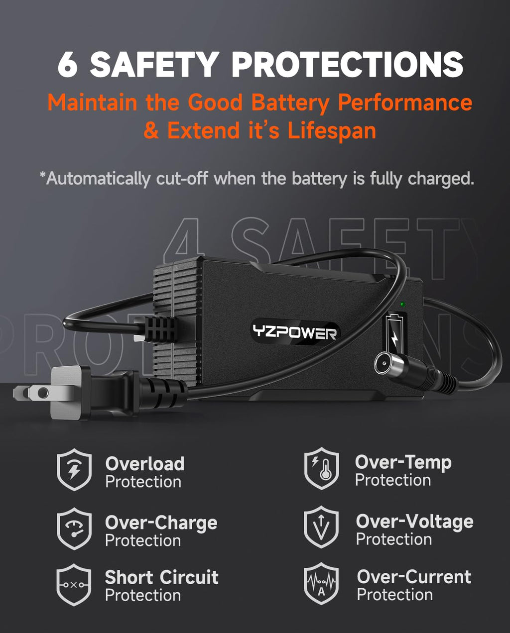 42V 5A Scooter Lithium Battery Charger J4202