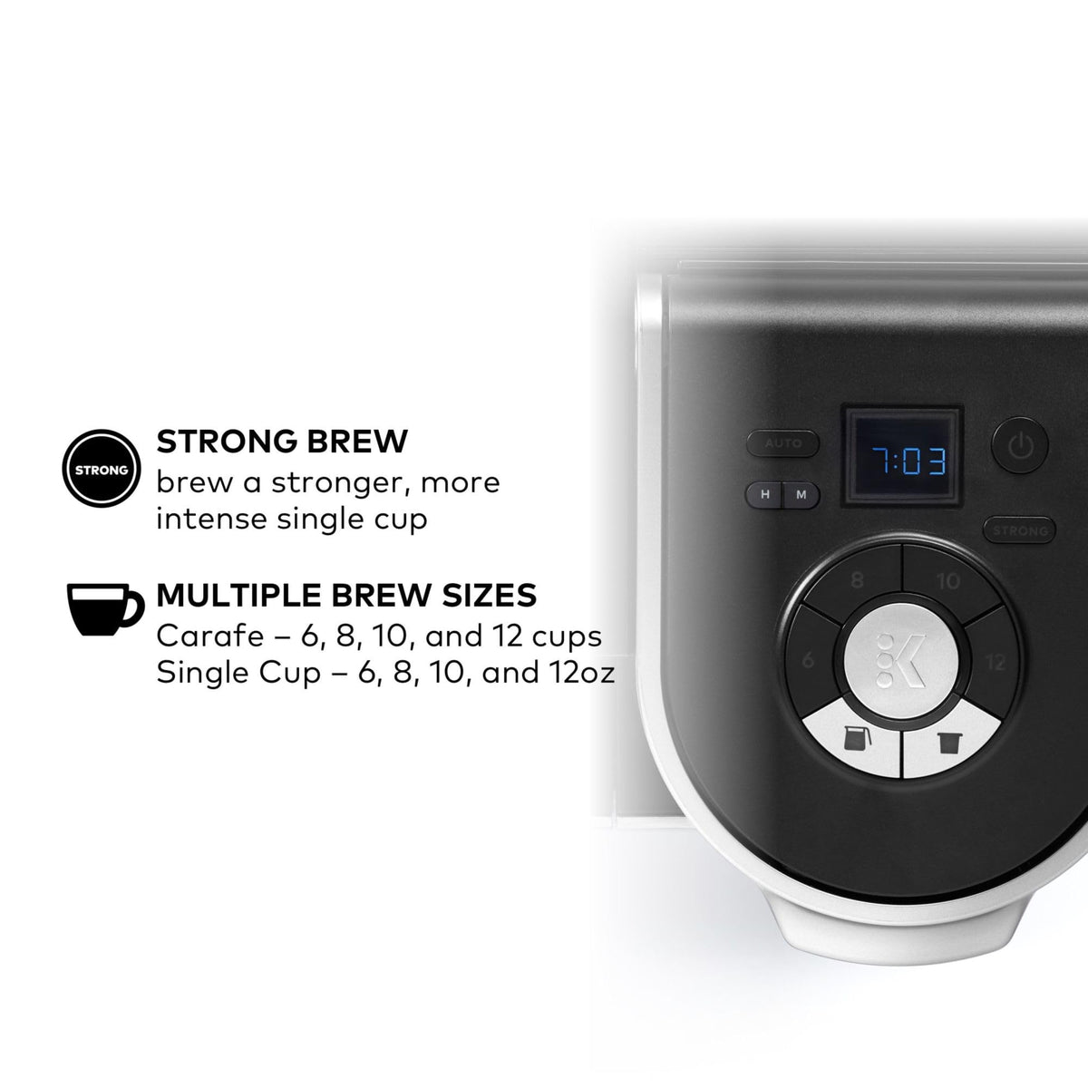 Single Serve K-Cup Pod & Carafe Coffee Maker, Black O297