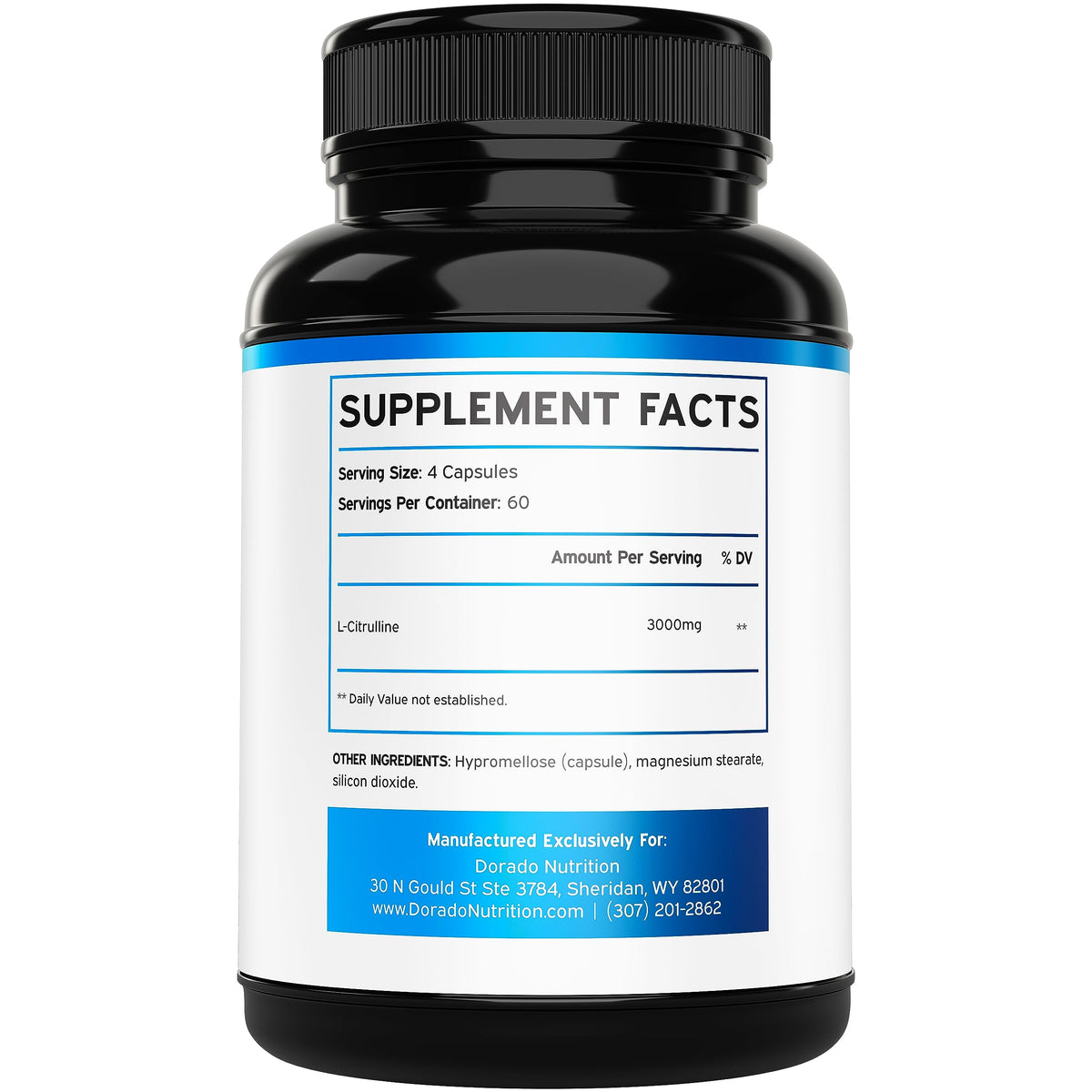 L Citrulline 3000mg & L Arginine Nitric Oxide Supplement 120 Count D455822