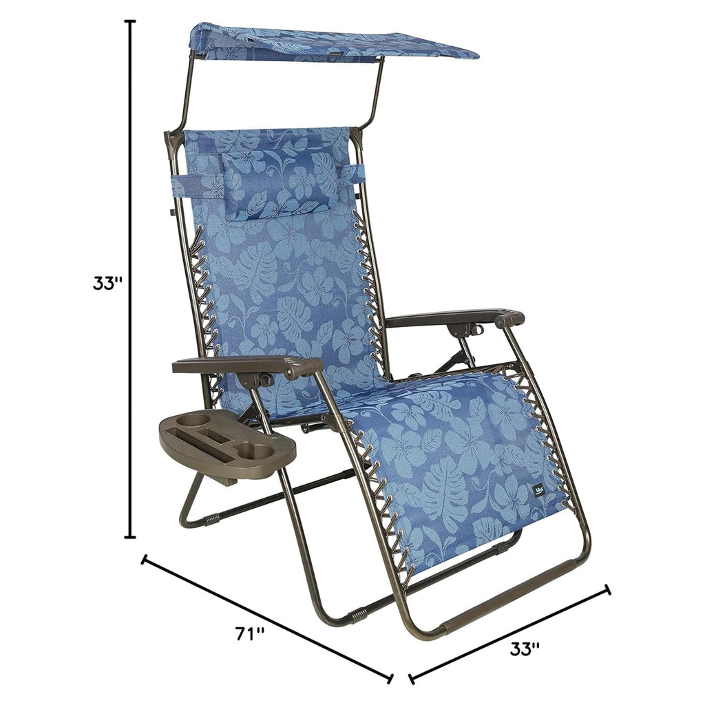 Blue Set of 2 Zero Gravity Outdoor Lounge Chair M297