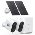 3K/5MP Solar Security Cameras Wireless Outdoor System, 2-Cam-Kit L6691