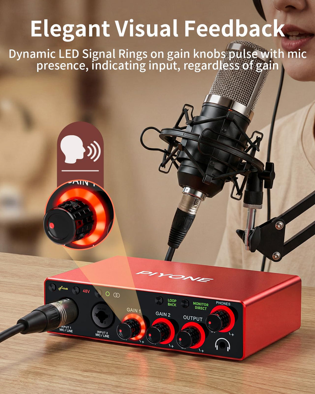 2X2 24-bit/192kHz Audio Interface with XLR/TRS Combo Input R780362