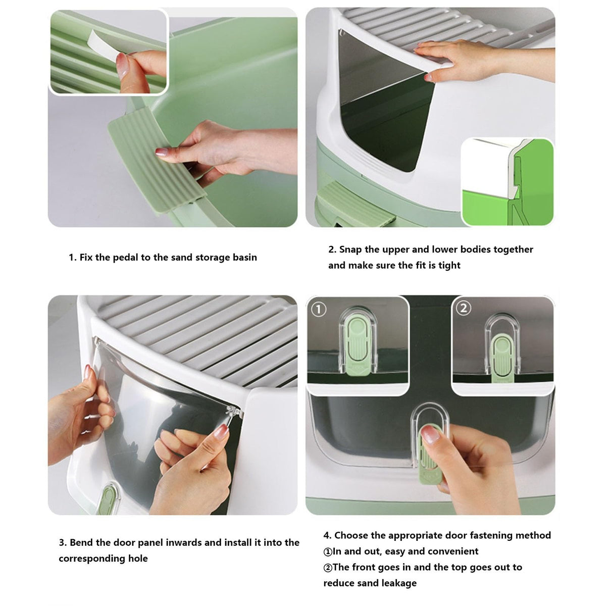 Large Top Entry Enclosed Cat Litter Box with Lid and Scoop M628
