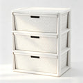 White 3 Drawer Plastic Storage Organizer U86321