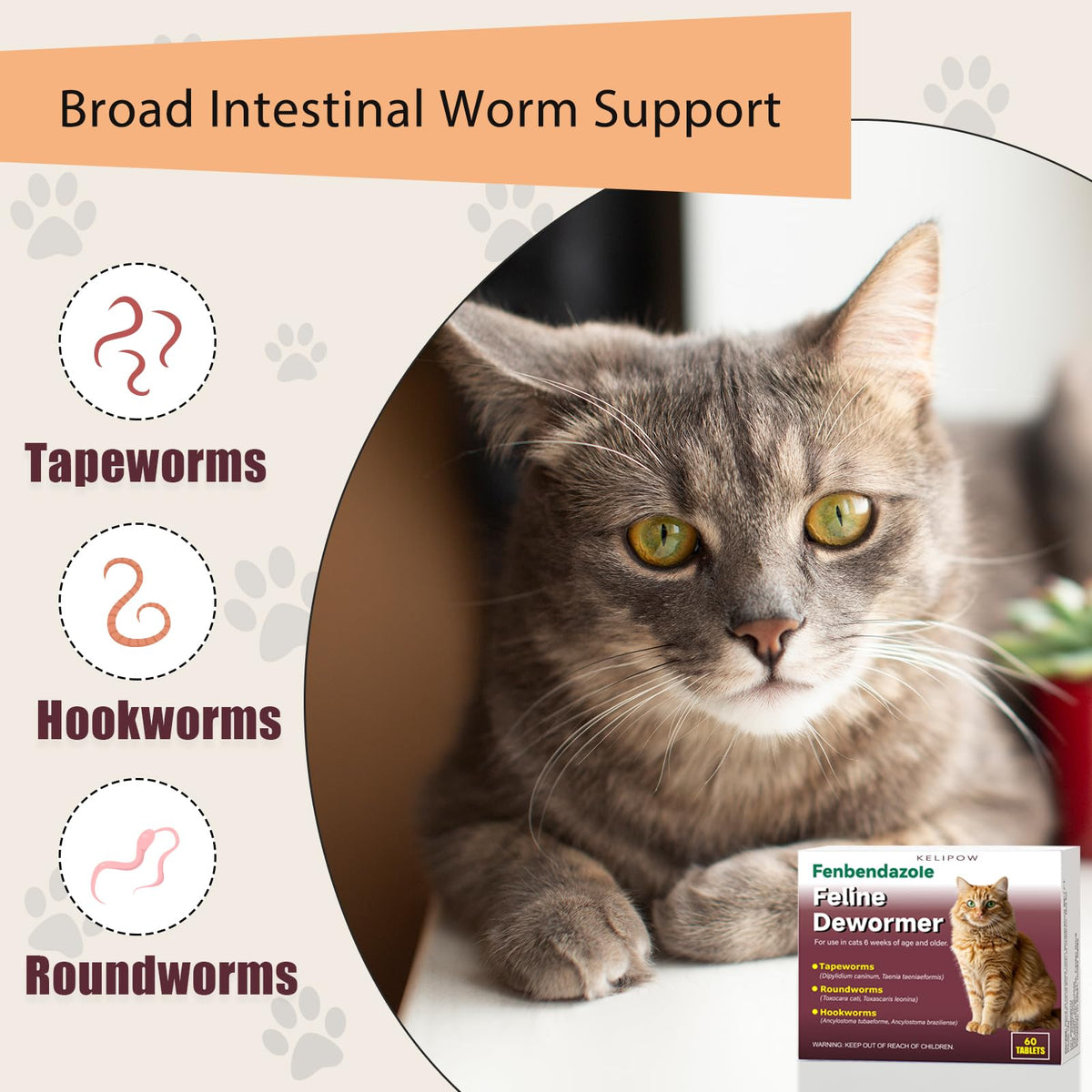 Broad Spectrum Cat & Kitten Dewormer A9409