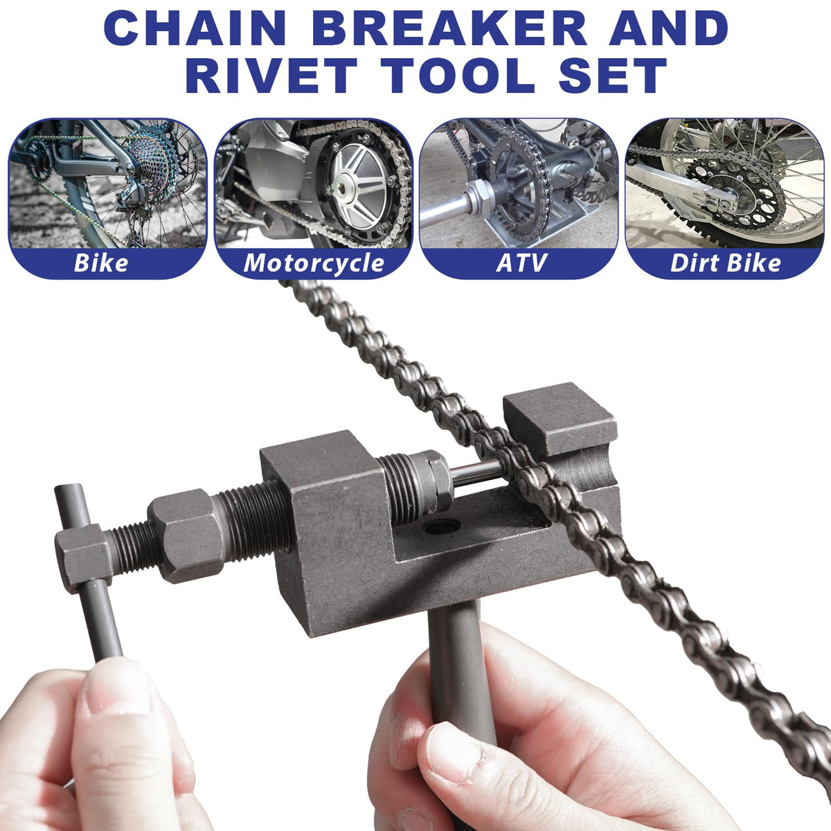 19pc Motorcycle Chain Breaker Rivet Tool Set P389