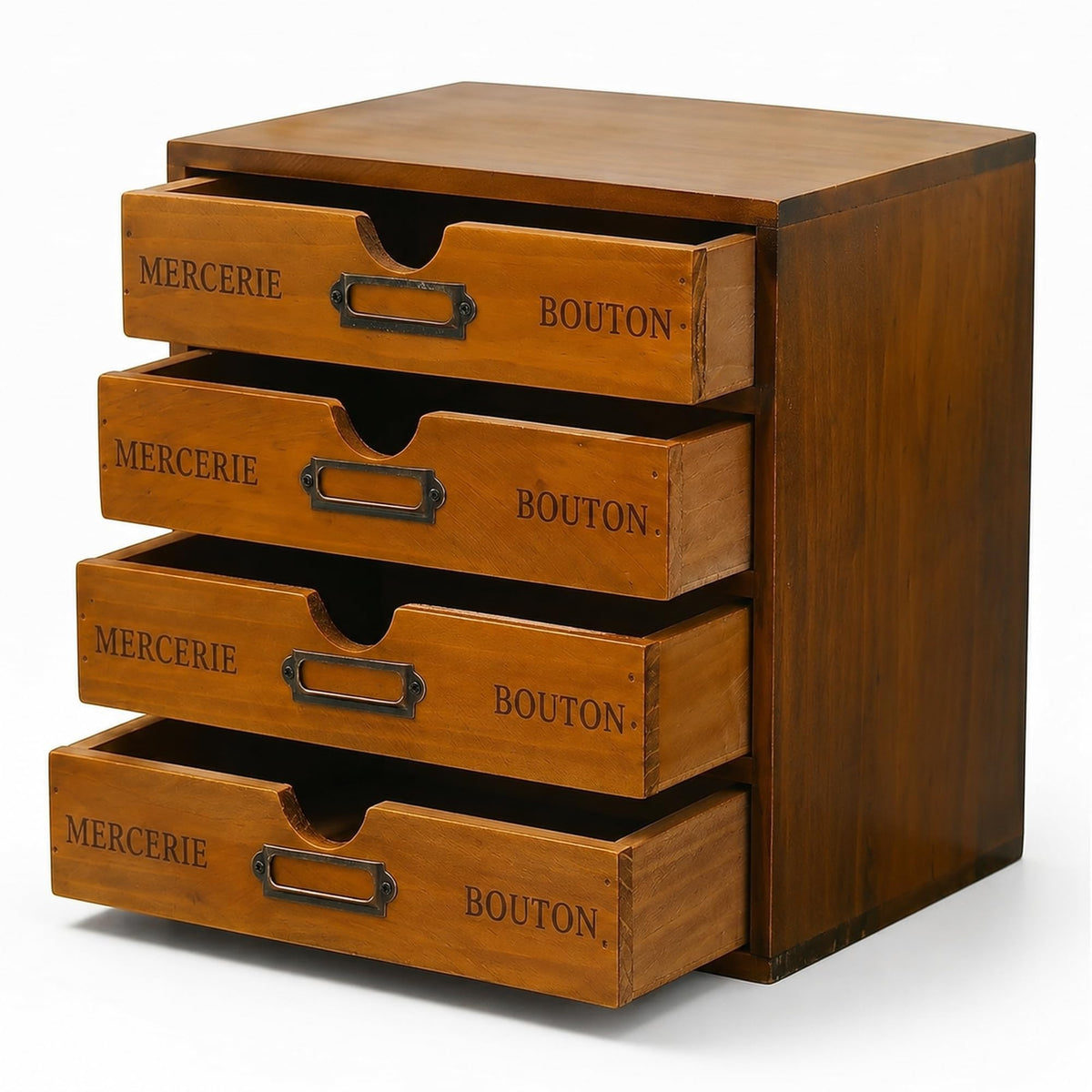 Modular Stackable 4 Drawer Wood Storage Box C716