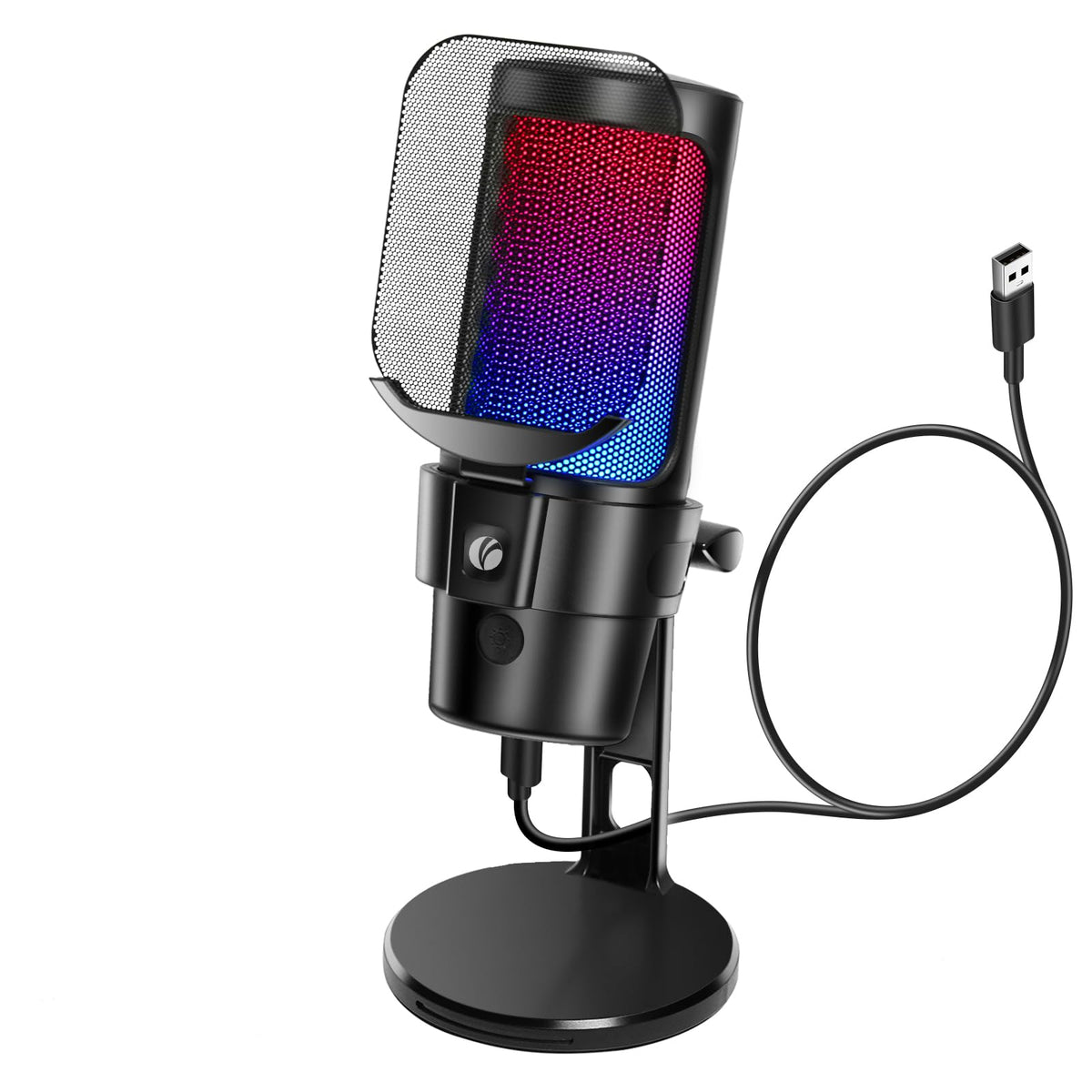 USB Condenser Microphone with Quick Mute, Pop Filter, Shock Mount G7869