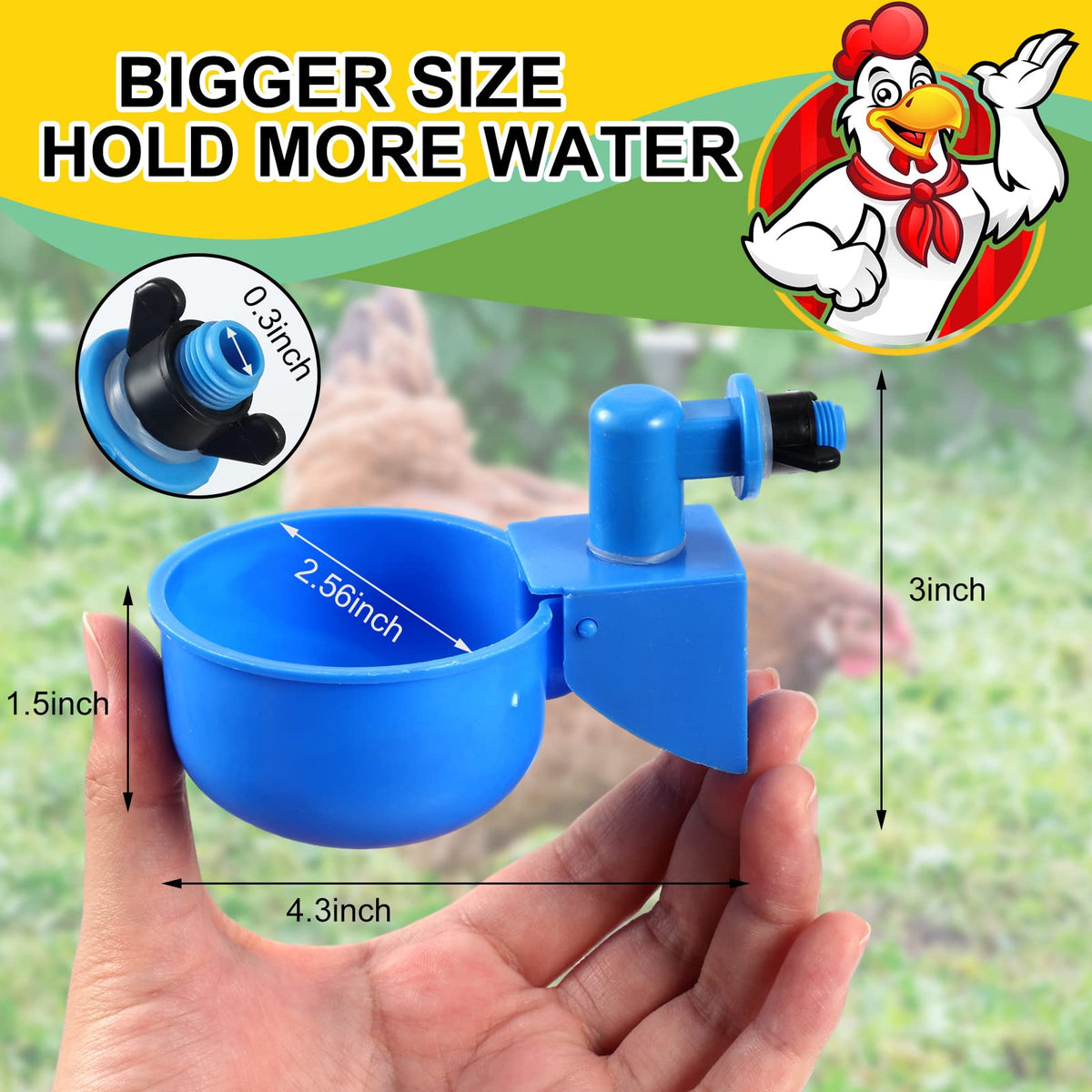 50 Pcs Chicken Waterer Cup G435