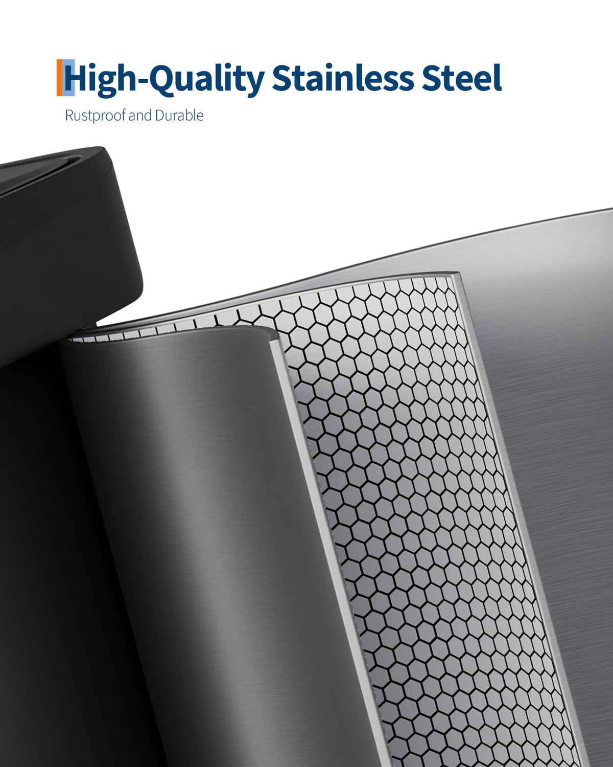 13 gal Stainless Steel Step-on Trash Can with Lid P498481