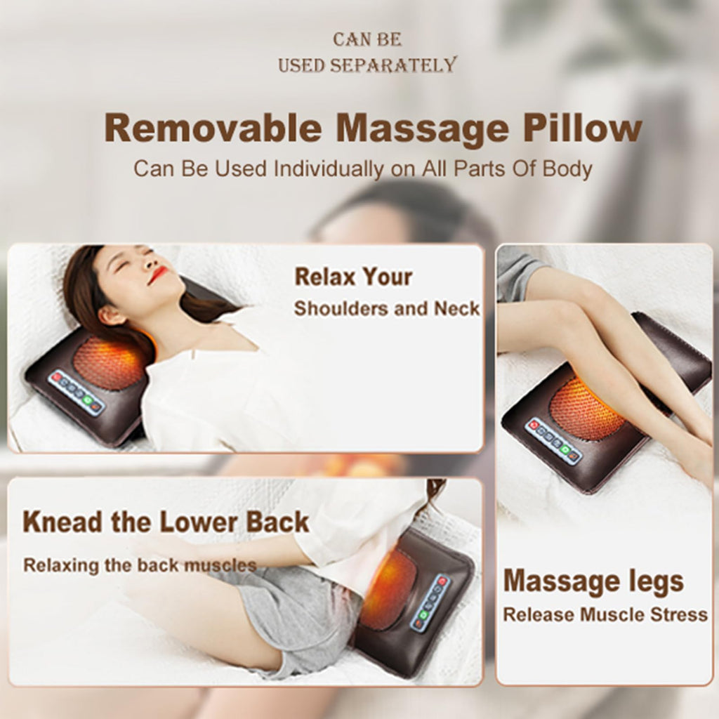 Vibration Massage Mat with Neck Headrest and Leg Foot Massagers G7650