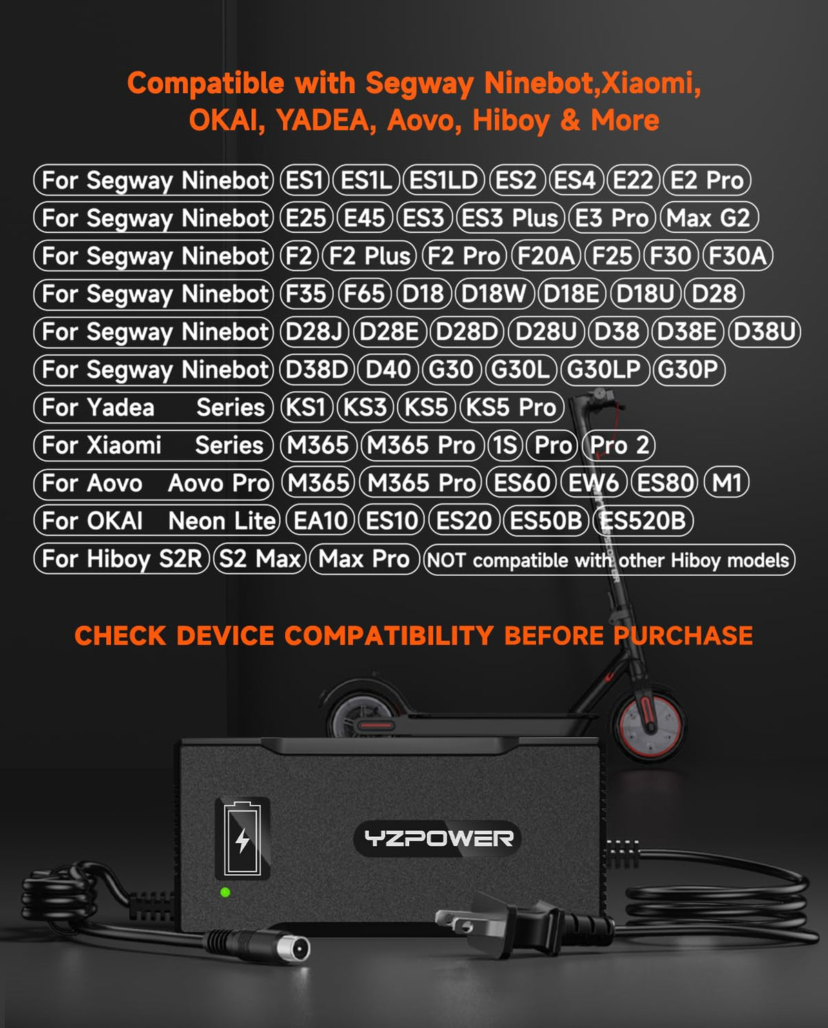 42V 5A Scooter Lithium Battery Charger J4202