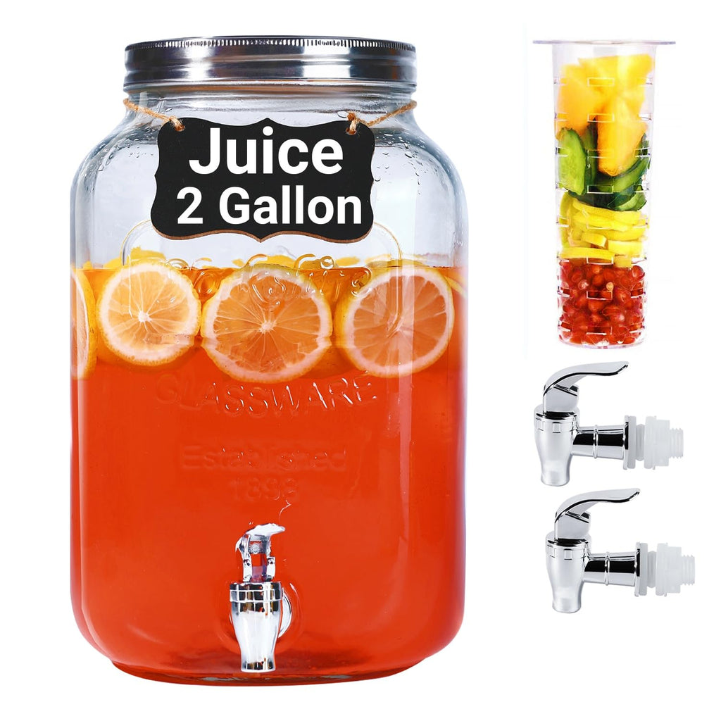 2 Gallon Drink Dispenser with Spigot and Fruit Infuser N9259