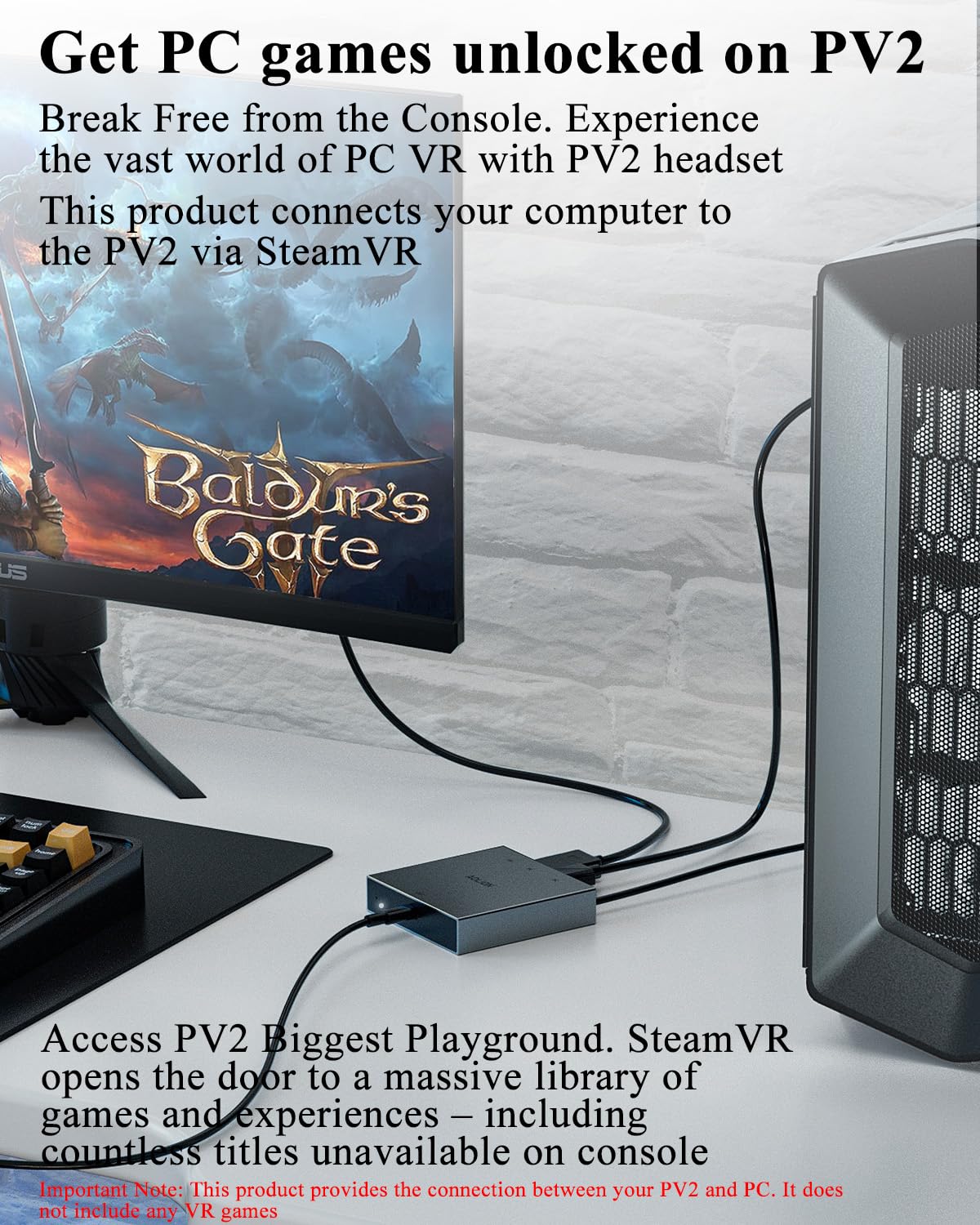 PC Adapter for VR2 Headset U12491
