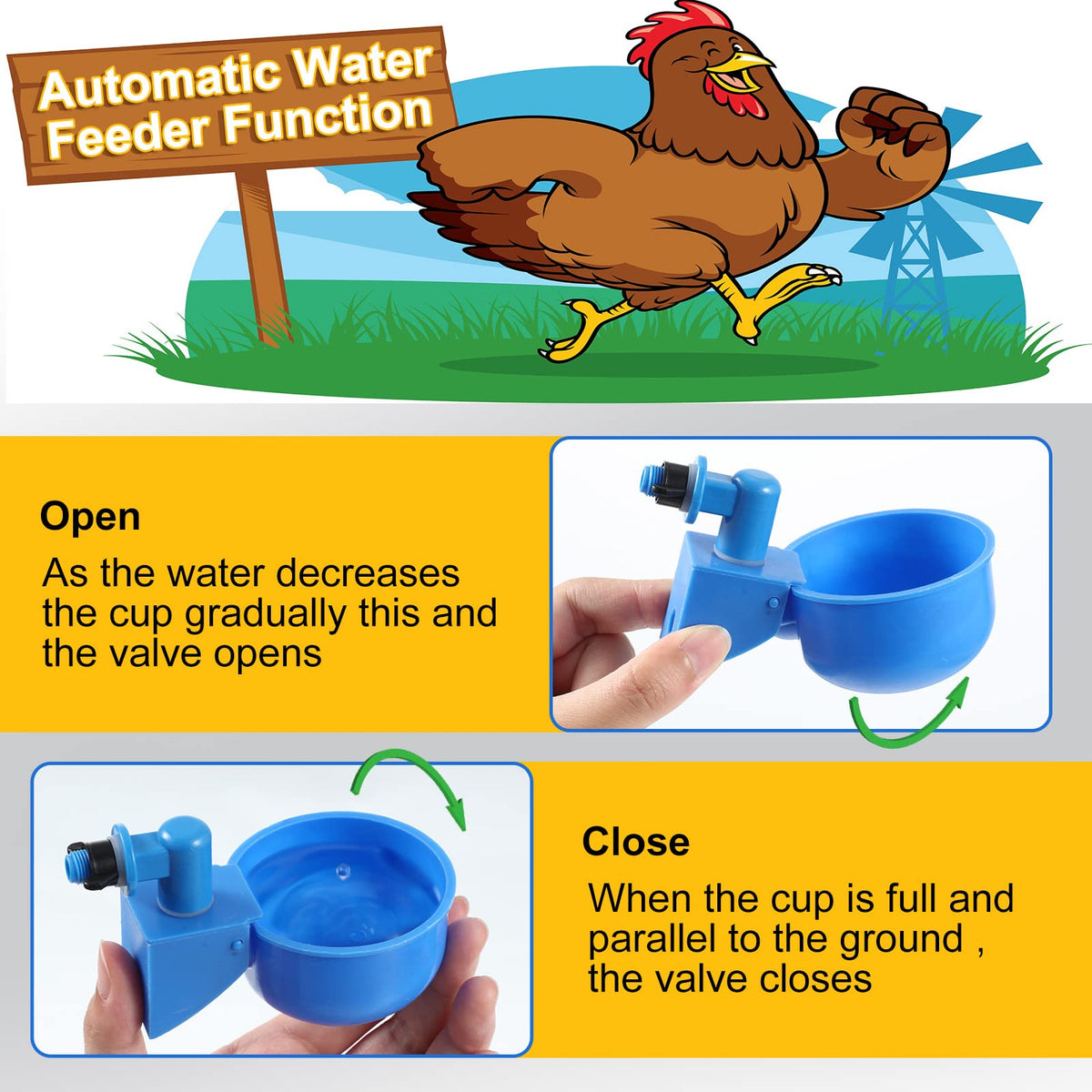 50 Pcs Chicken Waterer Cup G435