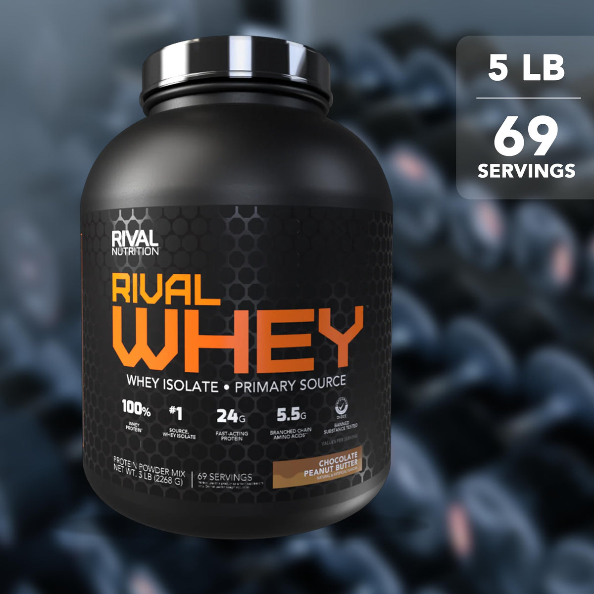 Chocolate Peanut Butter Whey Protein Powder 5 lb L66425