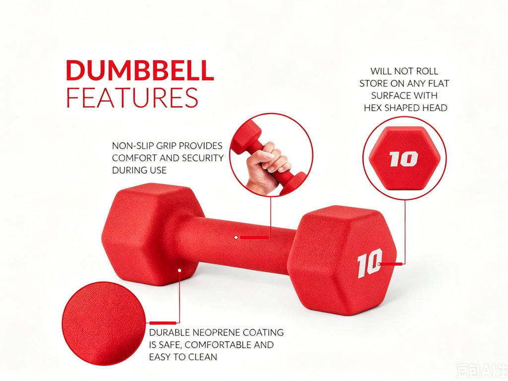 Neoprene Hex Dumbbell with Comfort Grip B499