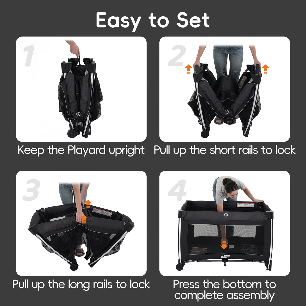 4 in 1 Baby Playards with Bassinet S551203