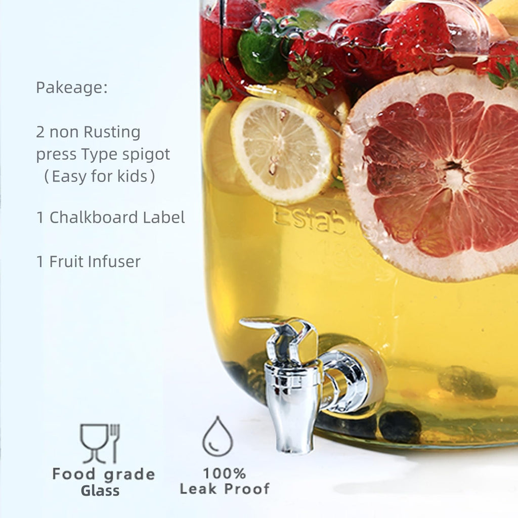 2 Gallon Drink Dispenser with Spigot and Fruit Infuser N9259
