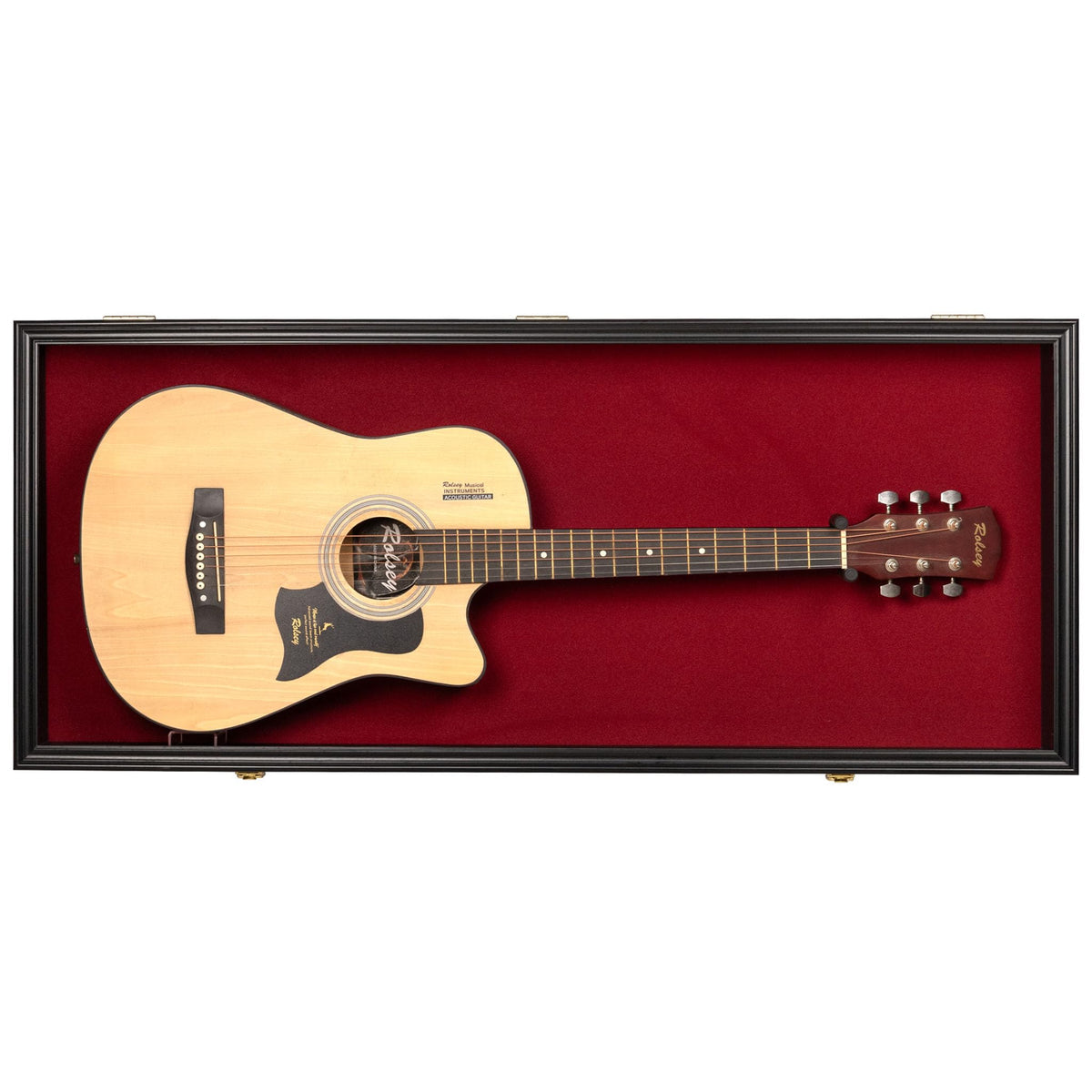41" Lockable Guitar Display Case with Red Felt Interior Q9412