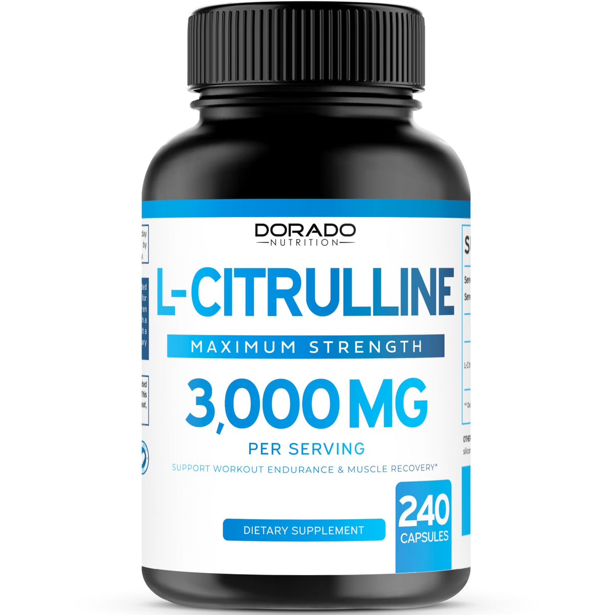 L Citrulline 3000mg & L Arginine Nitric Oxide Supplement 120 Count D455822