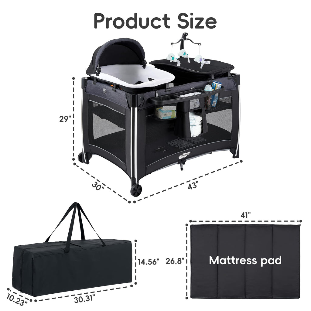 4 in 1 Baby Playards with Bassinet S551203