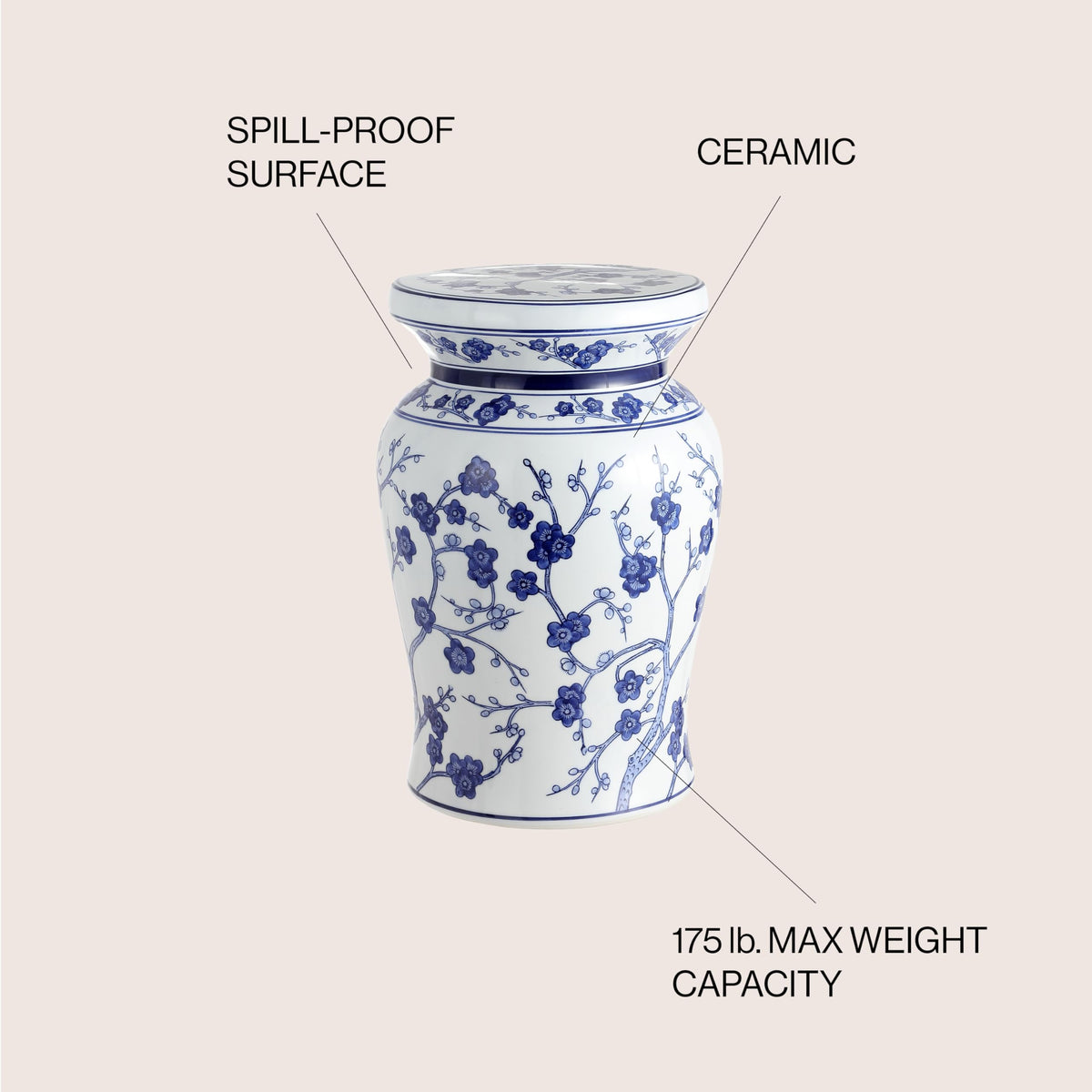 Ceramic Garden Stool Side Table Q984