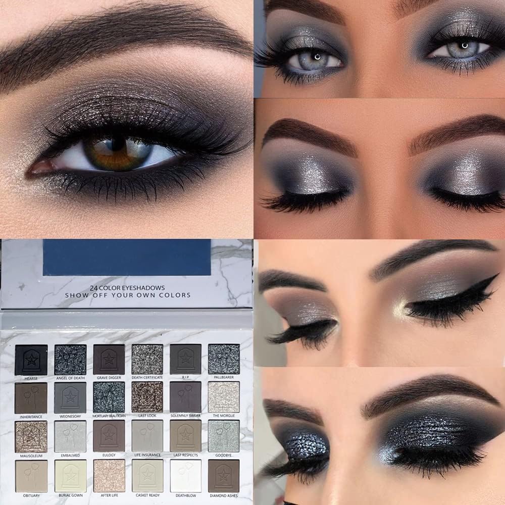Black Grey Smokey Eyeshadow Palette A486