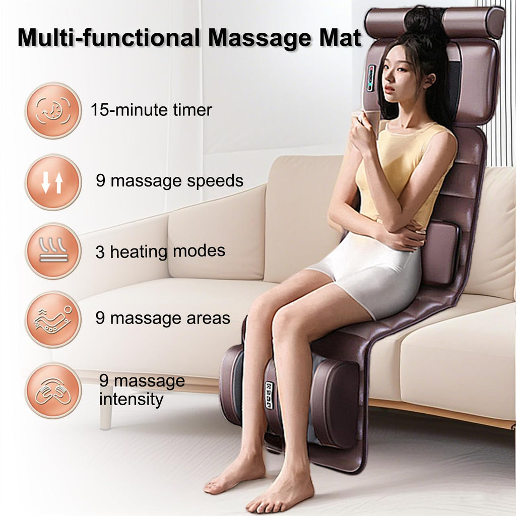 Vibration Massage Mat with Neck Headrest and Leg Foot Massagers G7650