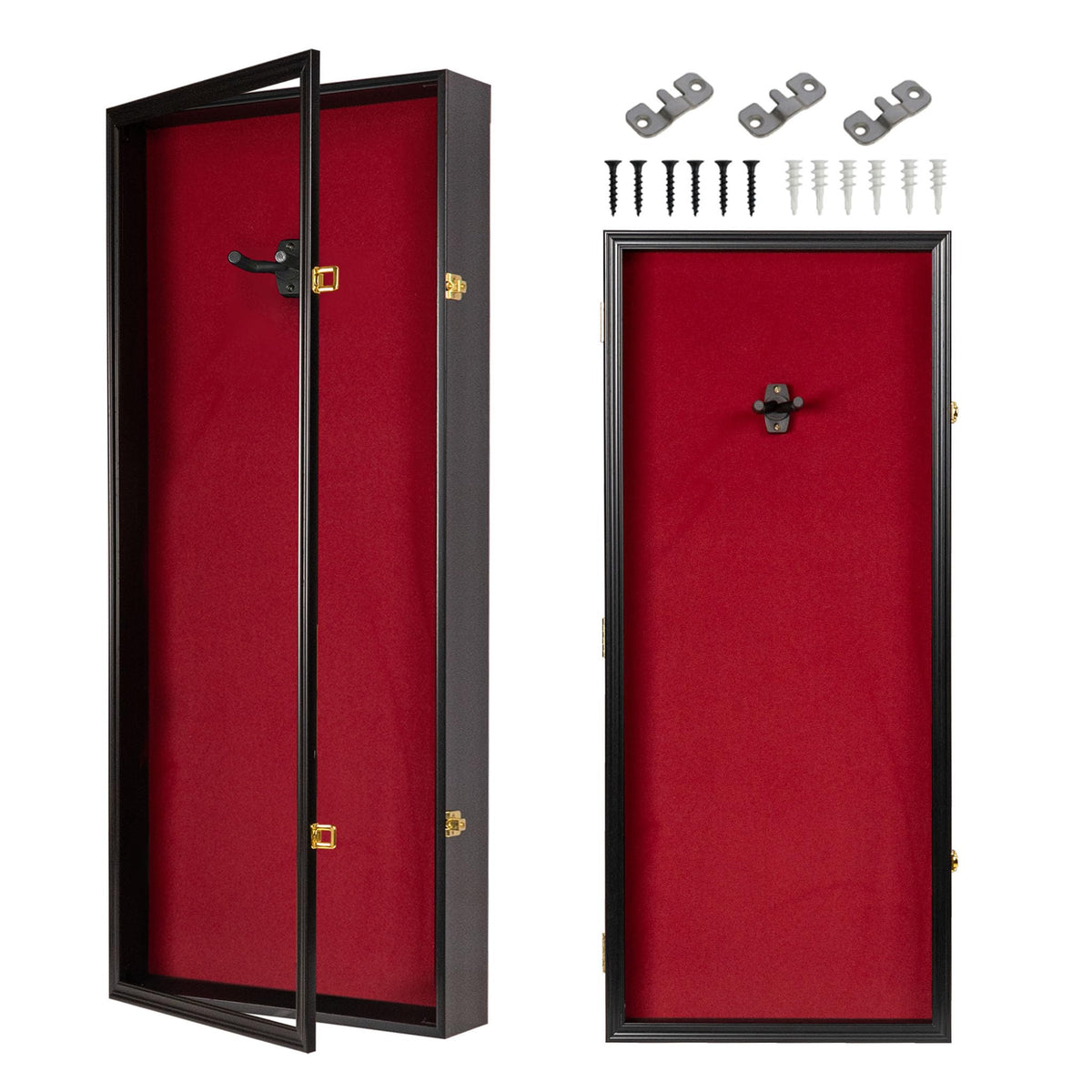 41" Lockable Guitar Display Case with Red Felt Interior Q9412