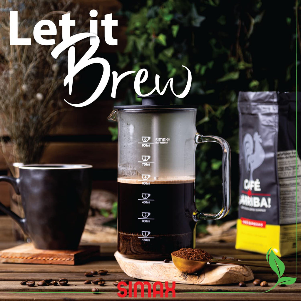 1 Liter Dishwasher Safe Borosilicate Glass French Press E1857