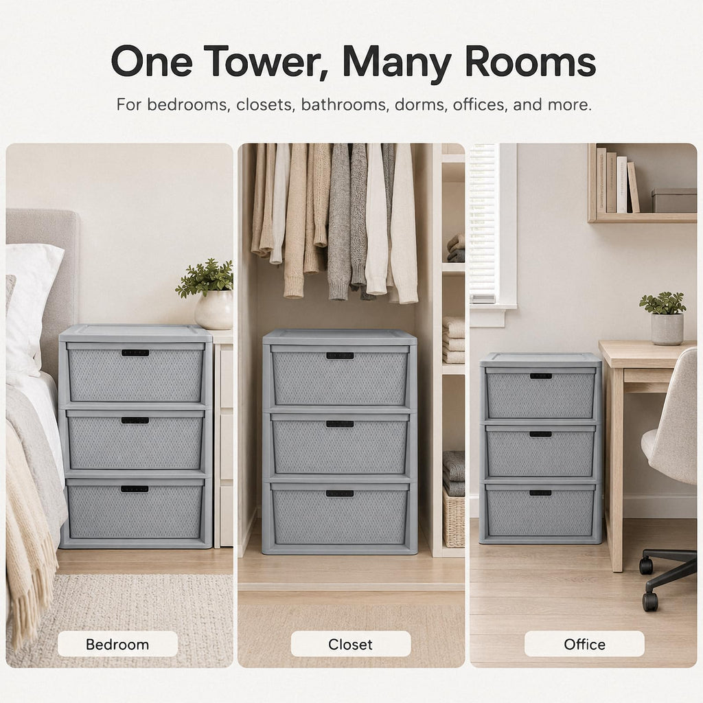 3 Drawer Plastic Storage Organizer O61777